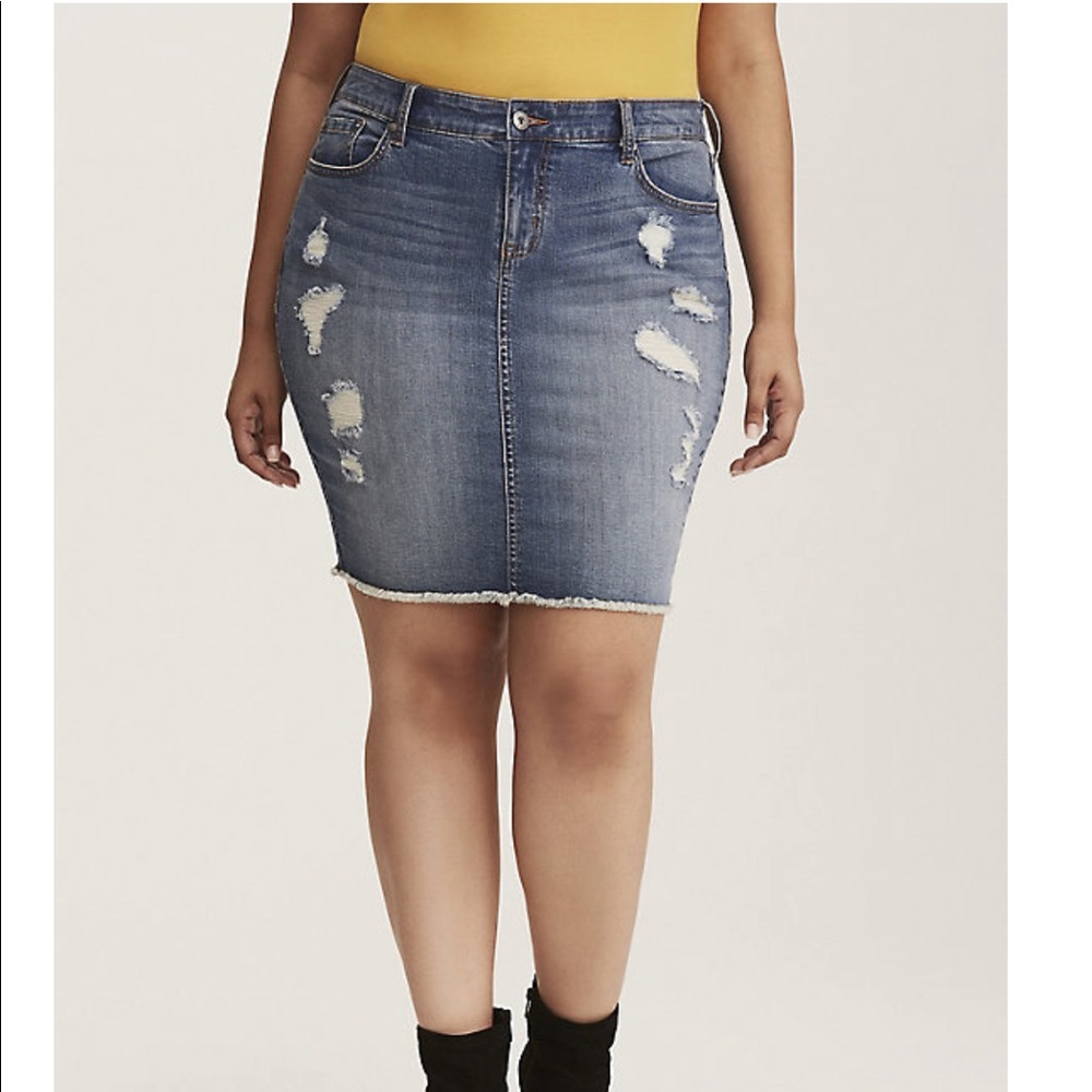 Denim mini skirt